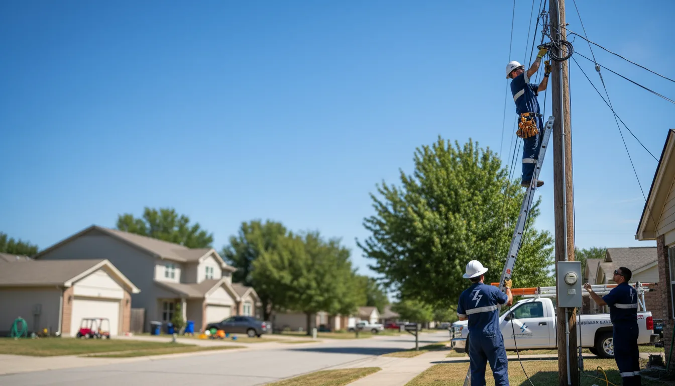 Residential electrician providing installation services in Crandall, GA